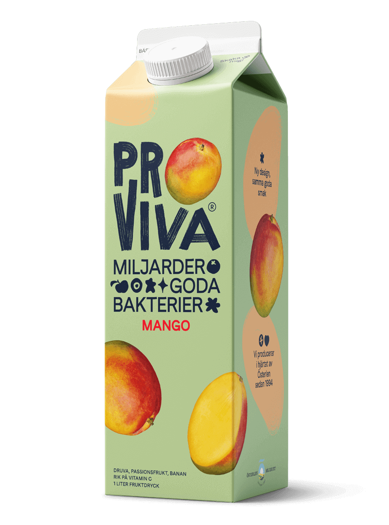 Proviva Mango Original 1L från sidan