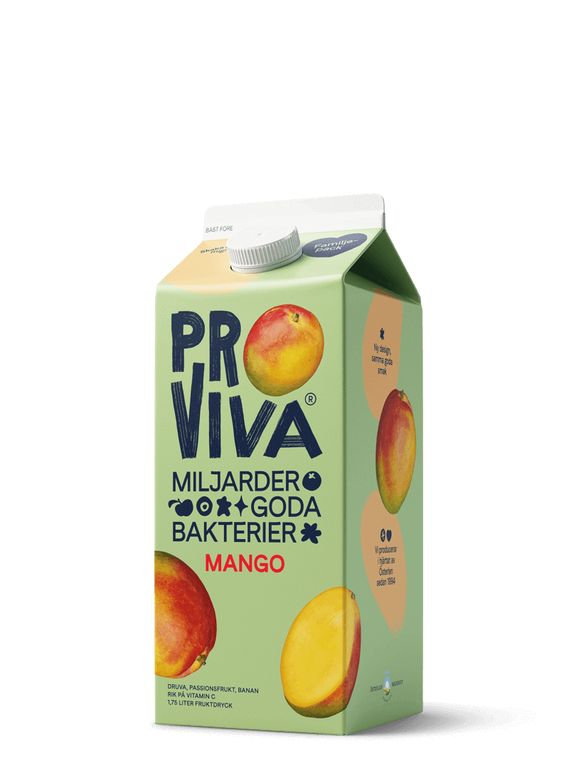 Proviva Mango Original Familjepack 1,75L från sidan